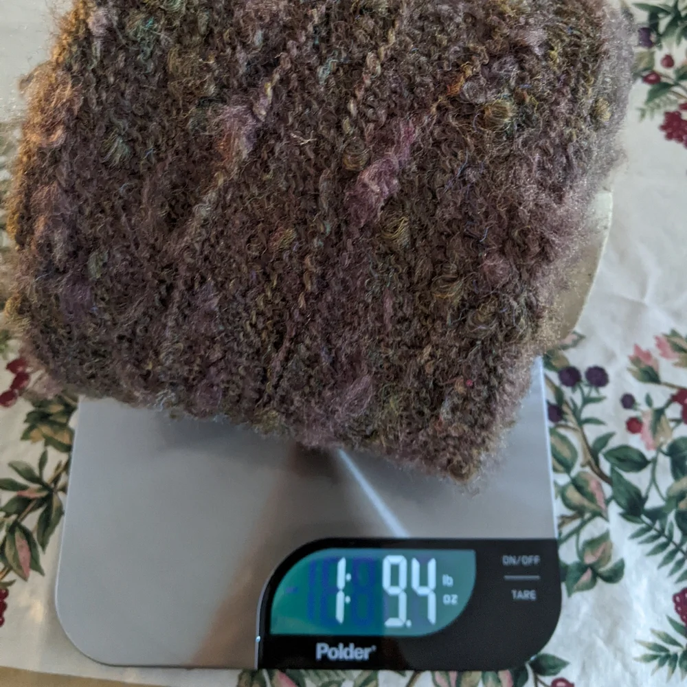 Soft French Boucle Brown cone yarn, mixture of fibers, Made in France